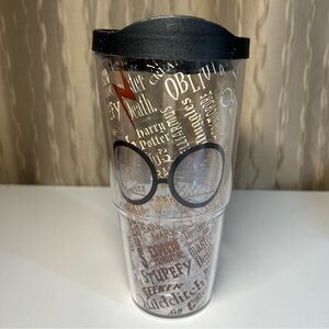 Tervis Harry Potter Insulated Black Lidded Plastic Cup Hot or Cold 24 oz